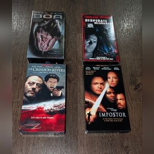 Thriller Movies VHStape Lot  Boa Imposter Desperate Measures The Crimson Rivers